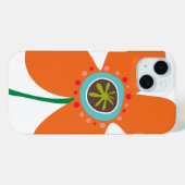 Coques Case-Mate iPhone Été Orange Daisy Pop Fleur Whimsical Et Mignonne (Verso (horizontal))