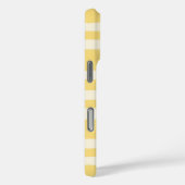 Coques Case-Mate iPhone Été Rétro Chic Monogramme Rayures Jaunes (Verso / Droite)