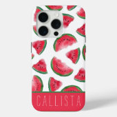 Coques Case-Mate iPhone Eté Rouge Vert pastèque Motif d'aquarelle (Verso)