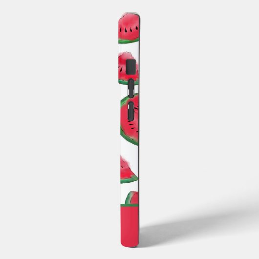 Coques Case-Mate iPhone Eté Rouge Vert pastèque Motif d'aquarelle (Verso / Gauche)