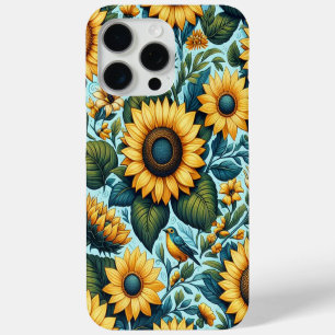 Coque iPhone 15 Pro Max Été/tournesol/oiseau