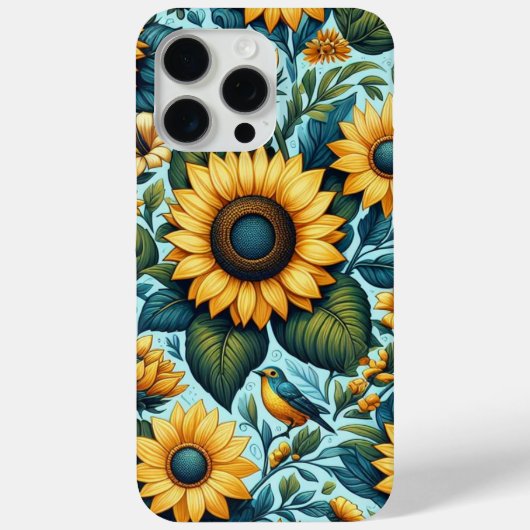 Coques Case-Mate iPhone Été/tournesol/oiseau (Verso)