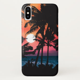 Case-Mate iPhone Case Été Tropical Pink Orange Palm Trees coucher du sol