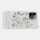 Coques Case-Mate iPhone Ethereal Gold & Sage Botanical Collection (Dos (Horizontal))