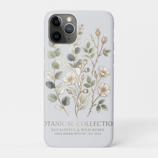 Coques Case-Mate iPhone Ethereal Gold & Sage Botanical Collection (Dos)