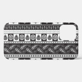 Coques Case-Mate iPhone Ethnic Black White : Motif intemporel (Verso (horizontal))