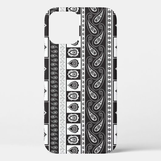 Coques Case-Mate iPhone Ethnic Black White : Motif intemporel (Verso)