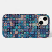 Coques Case-Mate iPhone Ethnique de Blue Mandala | iPhone 14 Coque-Mate (Verso (horizontal))