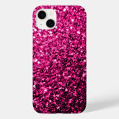 Coques Case-Mate iPhone Étincelle de parties scintillant rose chaud (Verso)