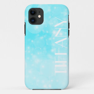 Case-Mate iPhone Case étincelle Noël bleu vif givré fête d'anniversaire