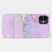 Coques Case-Mate iPhone Étincelles de lavande (Dos (Horizontal))