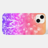Coques Case-Mate iPhone Étincelles Monogrammes (Verso (horizontal))
