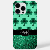 Coques Case-Mate iPhone Étincelles vertes Shamrock Saint Patrick' Day Mono (Verso)