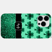 Coques Case-Mate iPhone Étincelles vertes Shamrock Saint Patrick' Day Mono (Verso (horizontal))