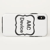 Coques Case-Mate iPhone étiquette AAC noire (Dos (Horizontal))