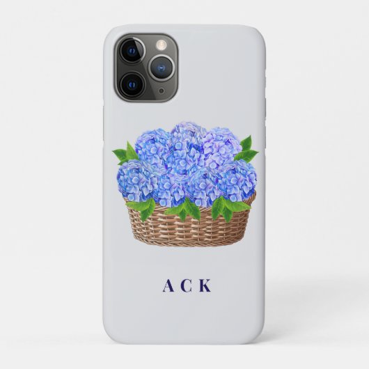 Coques Case-Mate iPhone Étiquette de bagage personnalisable Hydrangea de N (Dos)