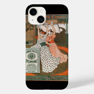 Coque Pour iPhone 14 Étiquette de produit vintage Art Pearline Nettoyan