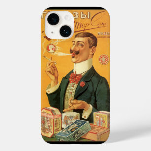 Coque Pour iPhone 14 Étiquette de produit vintage, tabac à cigarettes r