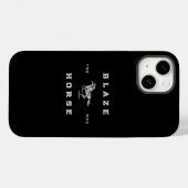 Coques Case-Mate iPhone Étiquette foncé de Blaze Horse Coque-coque iphone  (Verso (horizontal))