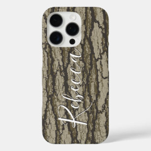 Coques iPhone 16 Pro Étiquette nominative personnalisée camouflage écor