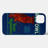 Coques Case-Mate iPhone Étiquette végétal de hibou rouge (Verso (horizontal))