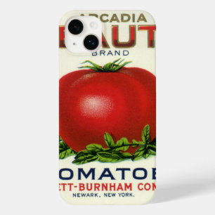Coques Pour iPhone Étiquette vintage de fruit, Arcadia Beauté Tomates