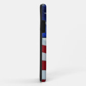 Coques Case-Mate iPhone Étiquettes de chien sur le drapeau (Dos/Droite)