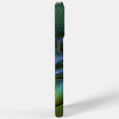 Coques Case-Mate iPhone Etoile Abstraite, Bleu brillant Vert Or Fractal Ar (Verso / Droite)