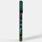 Coques Case-Mate iPhone Etoile Abstraite, Bleu brillant Vert Or Fractal Ar (Verso / Droite)