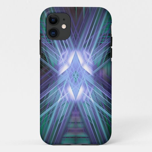 Coques Case-Mate iPhone étoile bleue brillante (Dos)