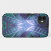 Coques Case-Mate iPhone étoile bleue brillante (Dos (Horizontal))