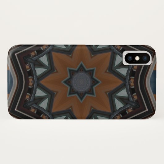 Coques Case-Mate iPhone Étoile Brown Kaleidoscope (Dos (Horizontal))