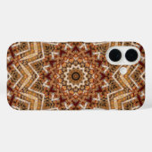 Coques Case-Mate iPhone Étoile brun clair kaléidoscope (Verso (horizontal))