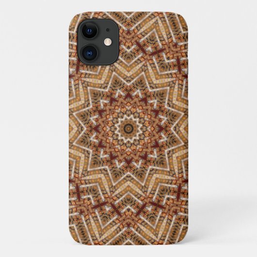 Coques Case-Mate iPhone Étoile brun clair kaléidoscope (Dos)