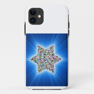 Case-Mate iPhone Case Étoile de David avec pierres précieuses
