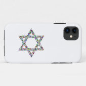 Coques Case-Mate iPhone Étoile de David faite avec des pierres précieuses  (Dos (Horizontal))