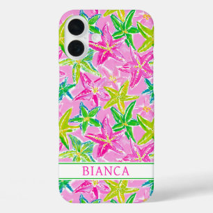 Coques iPhone 16 Plus Étoile de mer colorée monogrammée