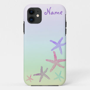 Coque Case-Mate Pour iPhone Étoile de mer pastel monogramme personnalisé