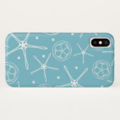 Coques Case-Mate iPhone Étoile de mer Perle Blanche Élégante Classique Pla (Dos (Horizontal))