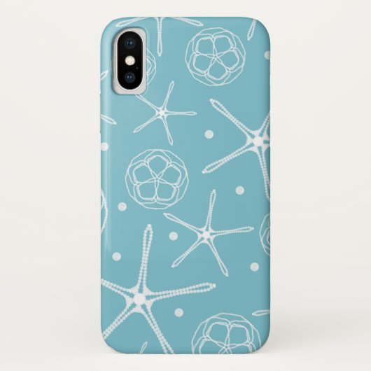 Coques Case-Mate iPhone Étoile de mer Perle Blanche Élégante Classique Pla (Dos)