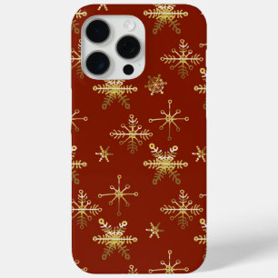 Coque iPhone 15 Pro Max Étoile de Noël élégante rouge