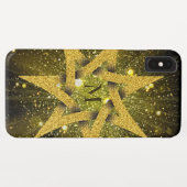 Coques Case-Mate iPhone Étoile de Parties scintillant d'or (Dos (Horizontal))