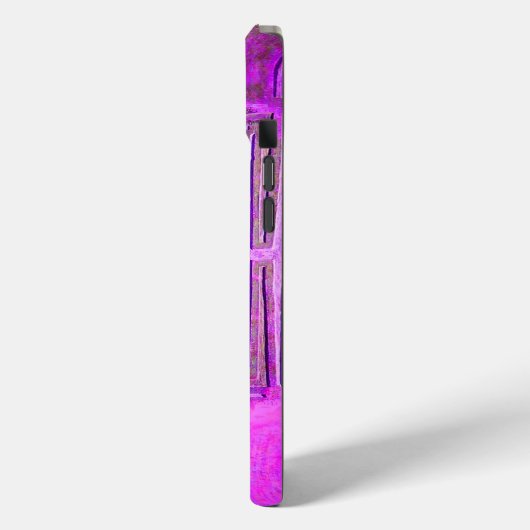 Coques Case-Mate iPhone ÉTOILE DU MATIN, Violet, Noir, Violet Monogramme (Verso / Gauche)