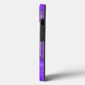Coques Case-Mate iPhone ÉTOILE DU MATIN, Violet, Violet Jaune Monogramme C (Verso / Gauche)