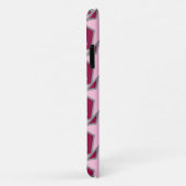 Coques Case-Mate iPhone Étoile géométrique moderne, rose clair et bordeaux (Dos/Droite)