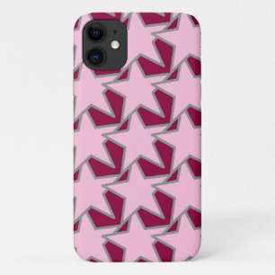 Case-Mate iPhone Case Étoile géométrique moderne, rose clair et bordeaux