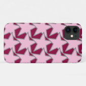 Coques Case-Mate iPhone Étoile géométrique moderne, rose clair et bordeaux (Dos (Horizontal))