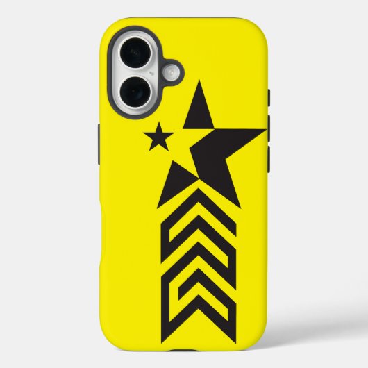 Coques Case-Mate iPhone Étoile géométrique noire audacieuse (Verso)