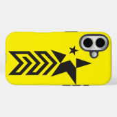 Coques Case-Mate iPhone Étoile géométrique noire audacieuse (Verso (horizontal))