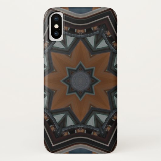 Coques Case-Mate iPhone étoile marron kaléidoscope (Dos)